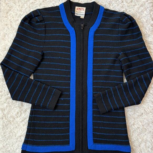 Vintage Knits By Raul Blanco Hand Loomed Knit Zip Sweater Jacket Timeless - Picture 5 of 10
